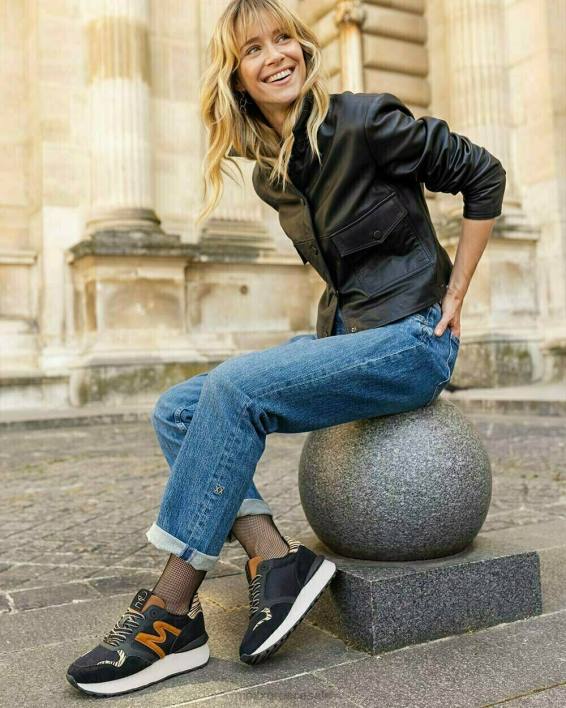 γυναίκες Mexx sneaker juju μαύρο/κονιάκ schwarz BR0F339