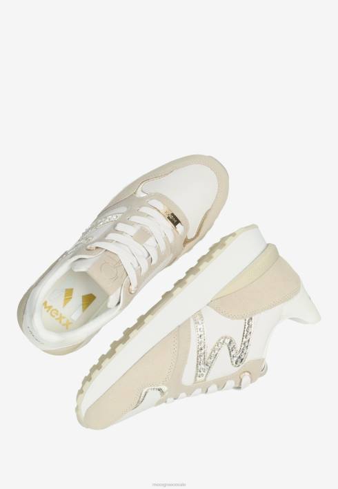 γυναίκες Mexx sneaker juju spark off white/άμμος χρυσός BR0F232