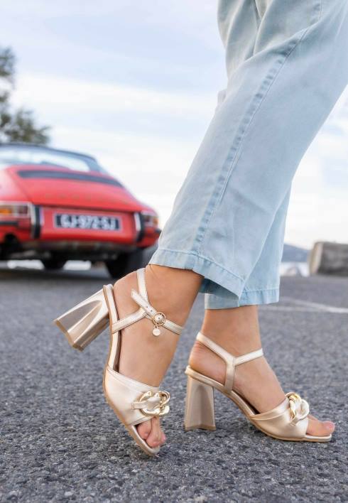 γυναίκες Mexx πέδιλο με τακούνι lauren χρυσός BR0F325