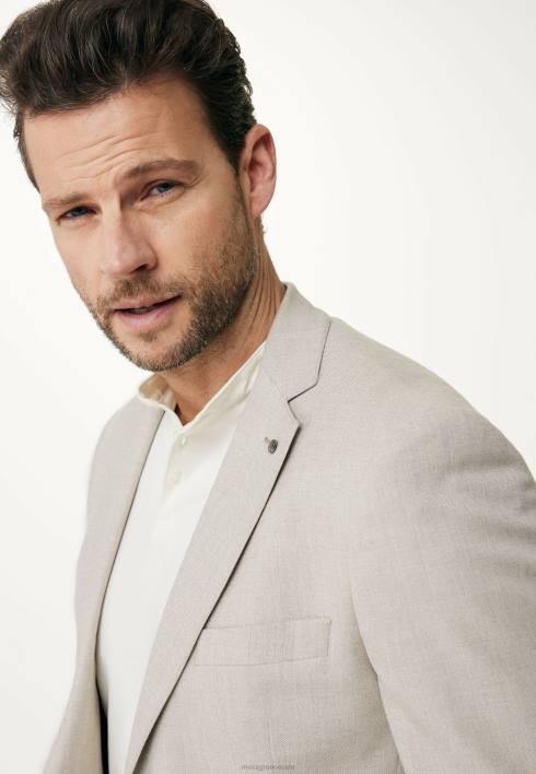 άνδρες Mexx ελαστικό ύφασμα μονόστομο blazer άμμο μπεζ BR0F469