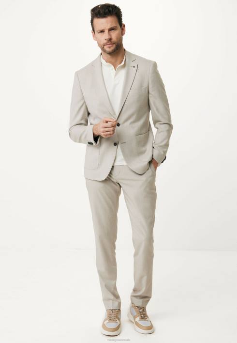 άνδρες Mexx ελαστικό ύφασμα μονόστομο blazer άμμο μπεζ BR0F469