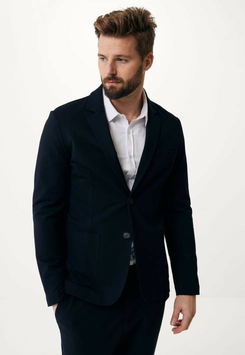 άνδρες Mexx stretch blazer navy μπλε BR0F463