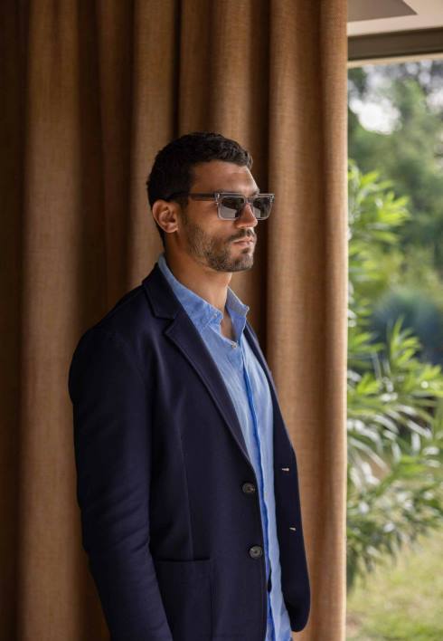 άνδρες Mexx stretch blazer navy μπλε BR0F463