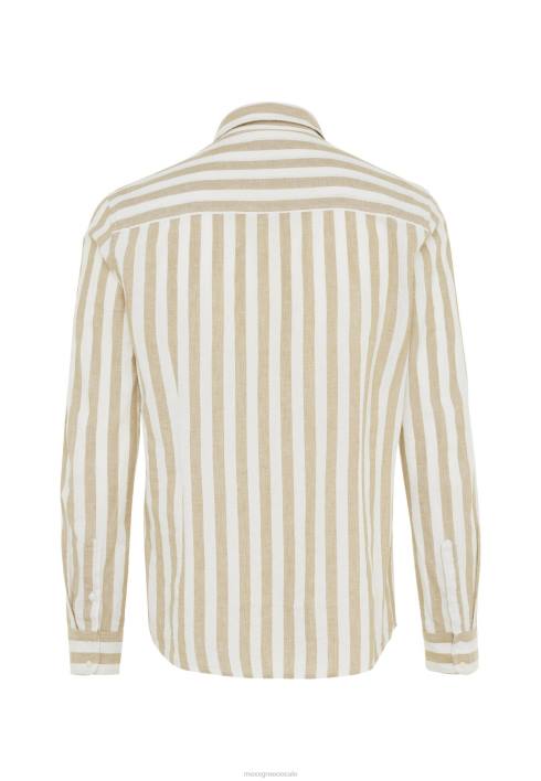 άνδρες Mexx πουκάμισο ριγέ μπεζ BR0F470