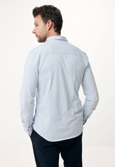 άνδρες Mexx πουκάμισο φανέλα βασικό φως μπλε BR0F576