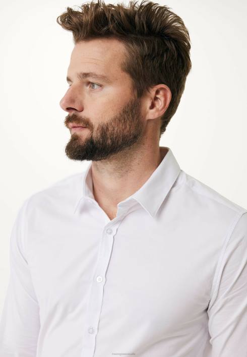 άνδρες Mexx βασικό πουκάμισο bob άσπρο BR0F550