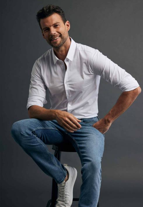 άνδρες Mexx βασικό πουκάμισο bob άσπρο BR0F550