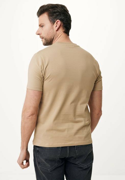άνδρες Mexx μπλουζάκι με κοντομάνικο λαστιχένια άμμο μπεζ BR0F486