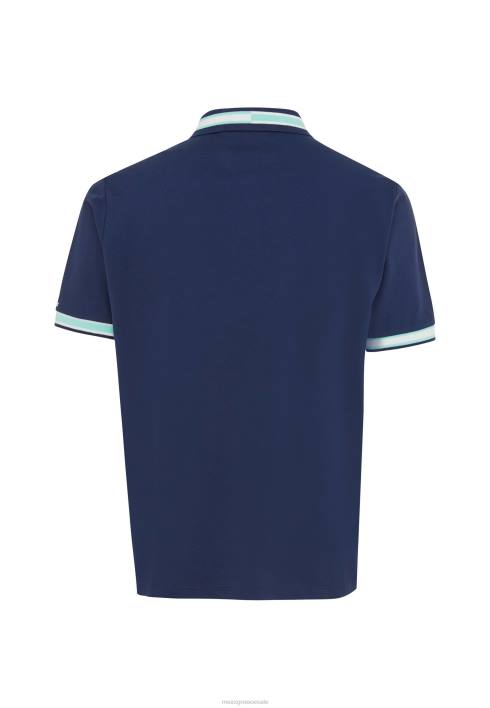 άνδρες Mexx κοντομάνικο πικέ πόλο βαφής ναυτικό μπλε BR0F494