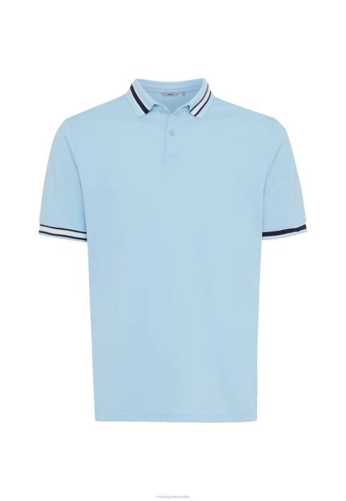 άνδρες Mexx κοντομάνικη βαφή νημάτων πόλο πικέ φρέσκια μπλε BR0F496