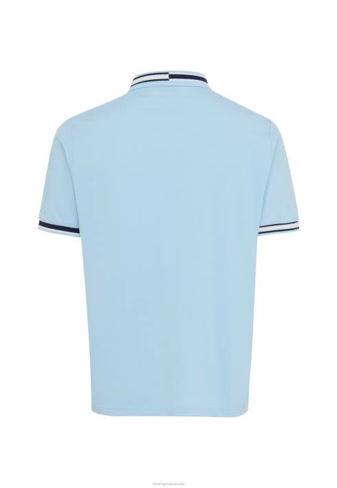 άνδρες Mexx κοντομάνικη βαφή νημάτων πόλο πικέ φρέσκια μπλε BR0F496