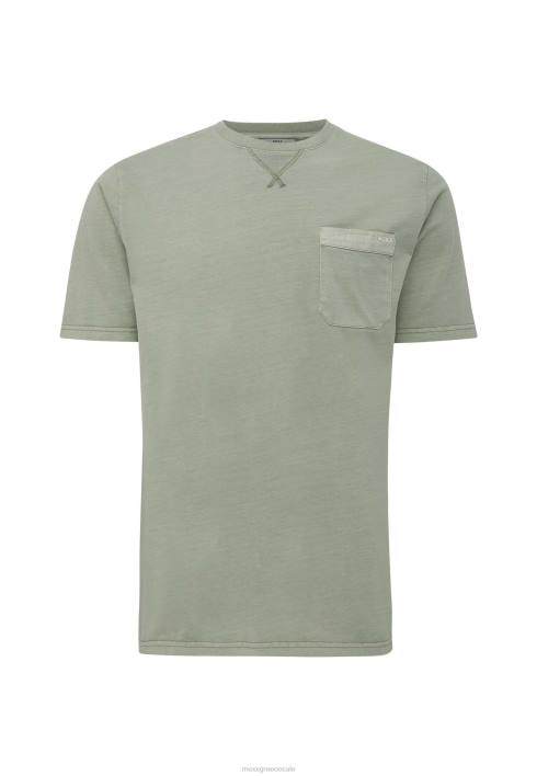 άνδρες Mexx κοντομάνικο μπλουζάκι βαφής ρούχων ξεθωριασμένο πράσινος BR0F508