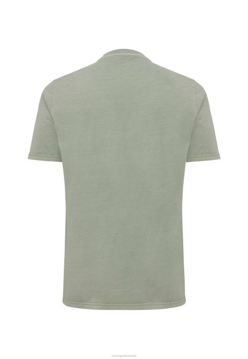 άνδρες Mexx κοντομάνικο μπλουζάκι βαφής ρούχων ξεθωριασμένο πράσινος BR0F508
