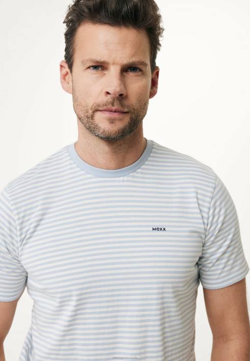 άνδρες Mexx μπλουζάκι ριγέ φωτιστικό μπλε BR0F513