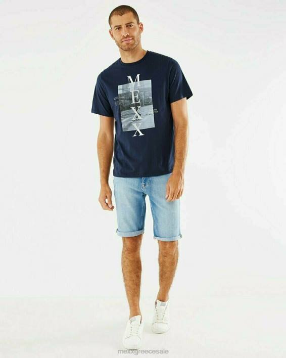 άνδρες Mexx photoprint t-shirt navy μπλε BR0F618