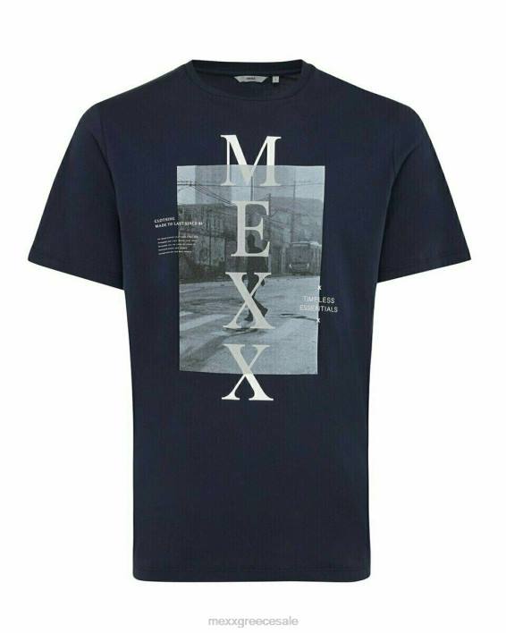 άνδρες Mexx photoprint t-shirt navy μπλε BR0F618