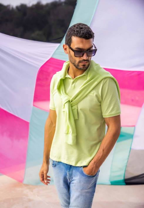 άνδρες Mexx κοντομάνικο polo lime βαμβάκι BR0F479