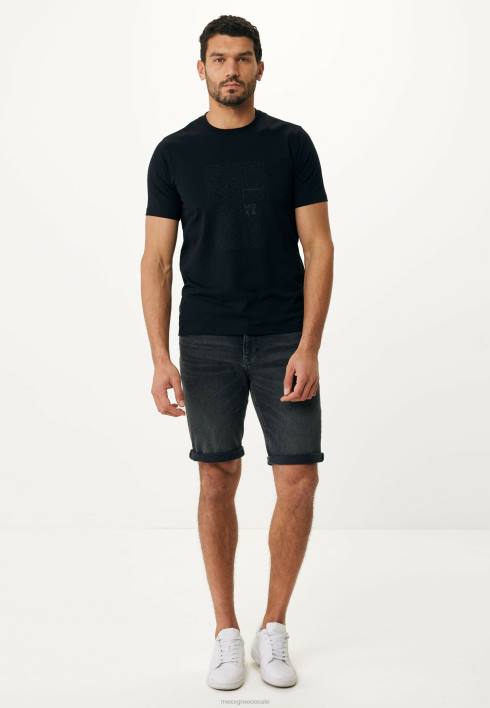 άνδρες Mexx μπλουζάκι με κοντομάνικο λαστιχένιο στάμπα μαύρο schwarz BR0F489