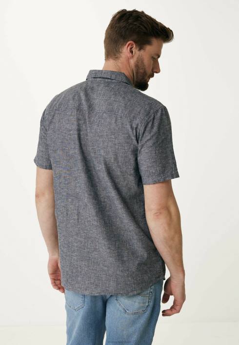 άνδρες Mexx λινό μπλουζάκι κοντομάνικο μαύρο schwarz BR0F503