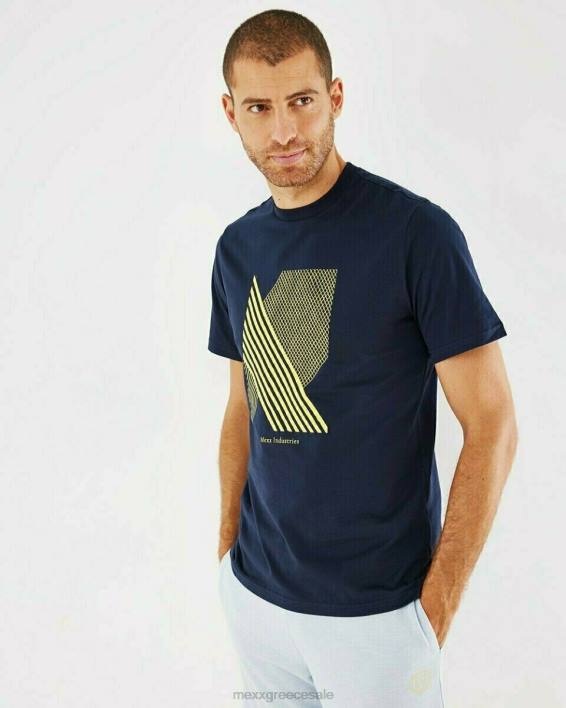 άνδρες Mexx t-shirt crewneck navy μπλε BR0F587