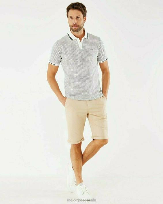 άνδρες Mexx πικέ πόλο μακριά άσπρο BR0F593