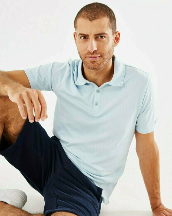 άνδρες Mexx μερσεριζέ ποπ κορν φως πόλο μπλε BR0F735