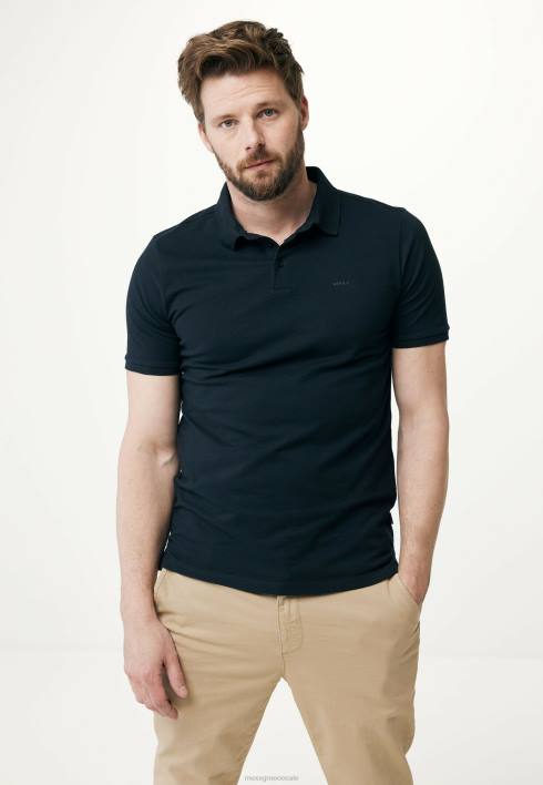 άνδρες Mexx βασικό κοντομάνικο polo black schwarz BR0F477