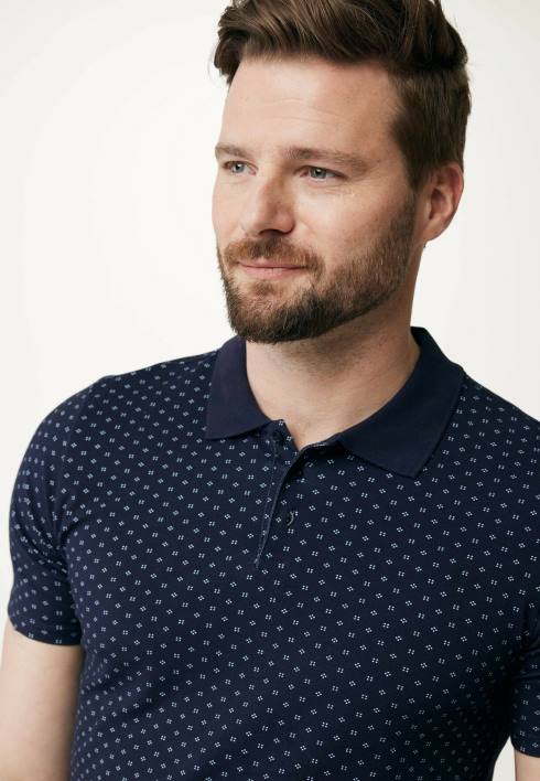 άνδρες Mexx polo print navy μπλε BR0F504
