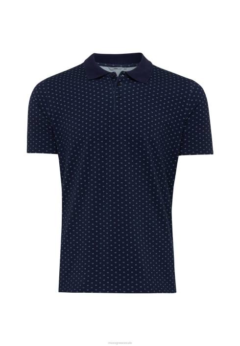 άνδρες Mexx polo print navy μπλε BR0F504