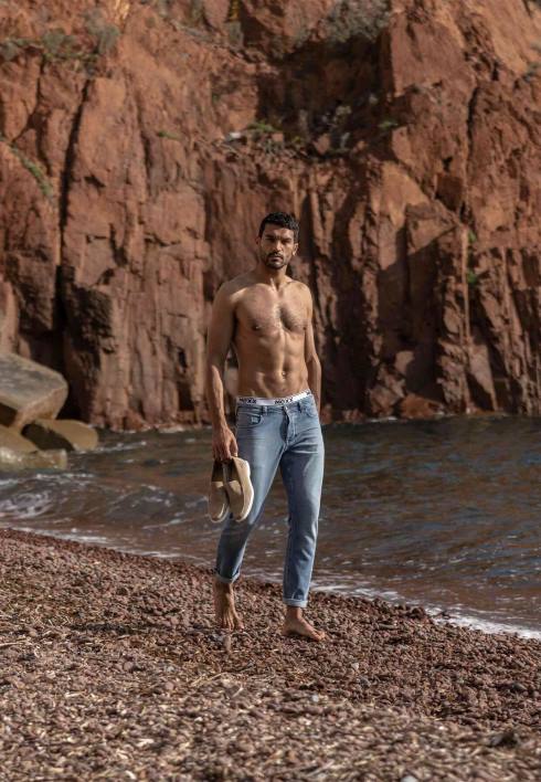 άνδρες Mexx τζιν ίσιο στη μέση της μέσης ελαφριά πέτρα μπλε BR0F498