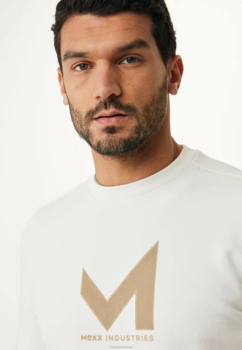 άνδρες Mexx πουλόβερ με λαιμόκοψη σε λευκό μπεζ BR0F468