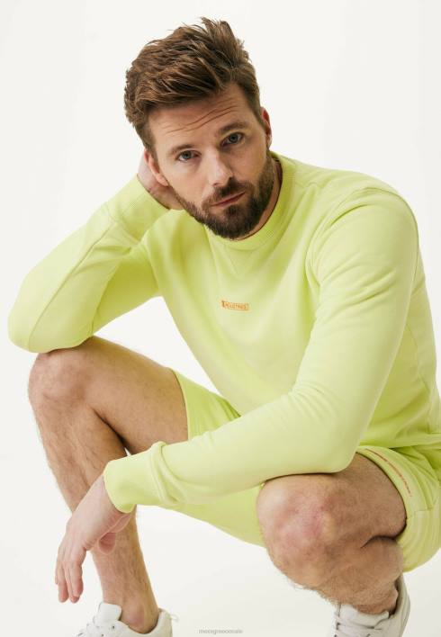 άνδρες Mexx πουλόβερ με μικρό στάμπα λάιμ κίτρινος BR0F481