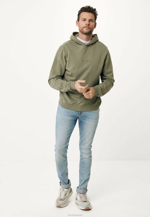 άνδρες Mexx πουλόβερ με κουκούλα βαφής ενδυμάτων μεσαία πράσινος BR0F514