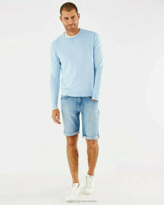 άνδρες Mexx Φωτιστικό πουλόβερ με λαιμόκοψη μπλε BR0F596