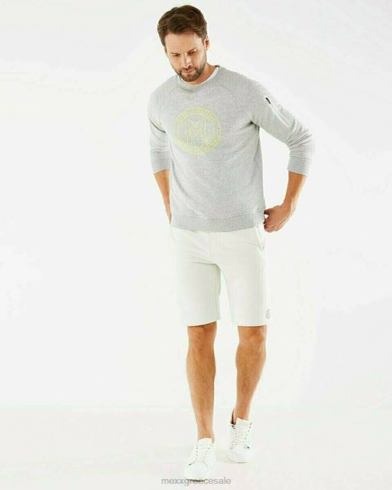 άνδρες Mexx πουλόβερ με λαιμόκοψη γκρι σώμα σώμα με σώμα γκρί BR0F727