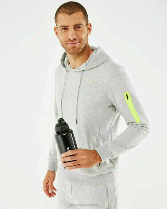 άνδρες Mexx πουλόβερ με κουκούλα μάχη σώμα με σώμα γκρί BR0F739