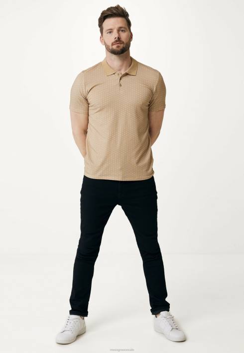 άνδρες Mexx άμμος εκτύπωσης πόλο μπεζ BR0F509