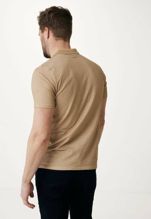 άνδρες Mexx άμμος εκτύπωσης πόλο μπεζ BR0F509
