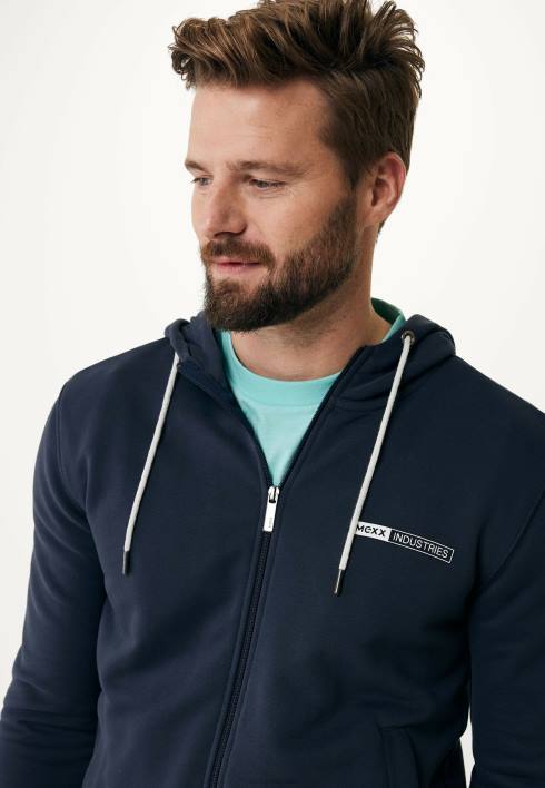 άνδρες Mexx ζακέτα με κουκούλα ναυτικό μπλε BR0F566