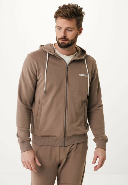 άνδρες Mexx ζακέτα με κουκούλα καφέ BR0F569