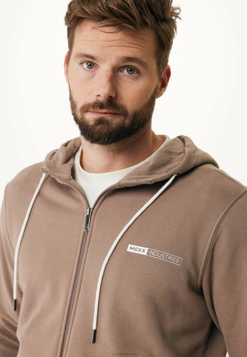 άνδρες Mexx ζακέτα με κουκούλα καφέ BR0F569