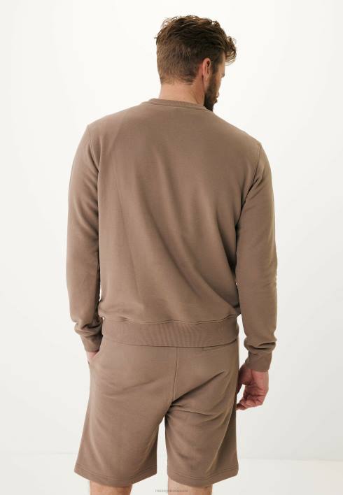 άνδρες Mexx λαιμόκοψη πουλόβερ καφέ BR0F570