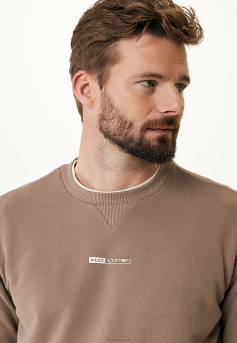 άνδρες Mexx λαιμόκοψη πουλόβερ καφέ BR0F570
