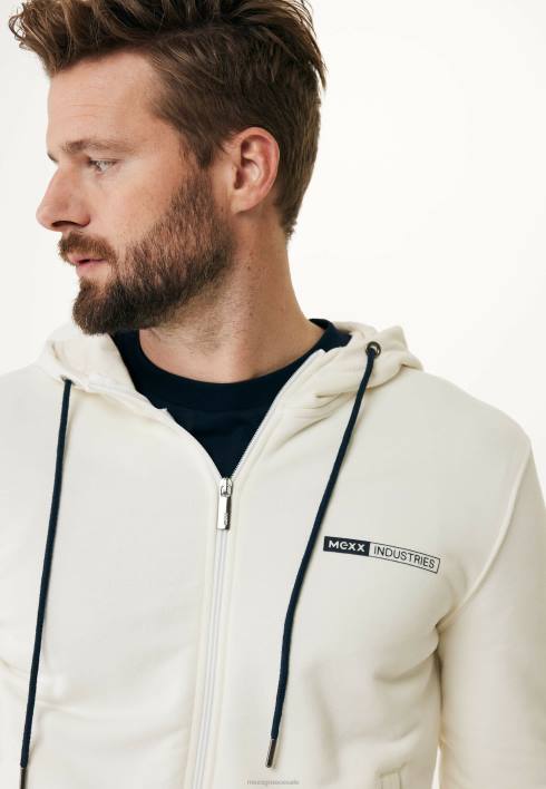 άνδρες Mexx ζακέτα με κουκούλα σε λευκό χρώμα μπεζ BR0F603