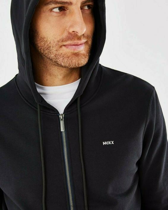 άνδρες Mexx ζακέτα με κουκούλα μαύρη schwarz BR0F619