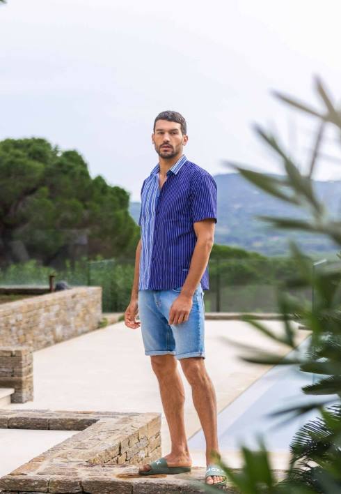 άνδρες Mexx steve jeans κοντό φως μπλε BR0F615