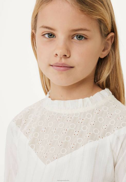 κορίτσια Mexx κεντητό φόρεμα σε λευκό μπεζ BR0F746