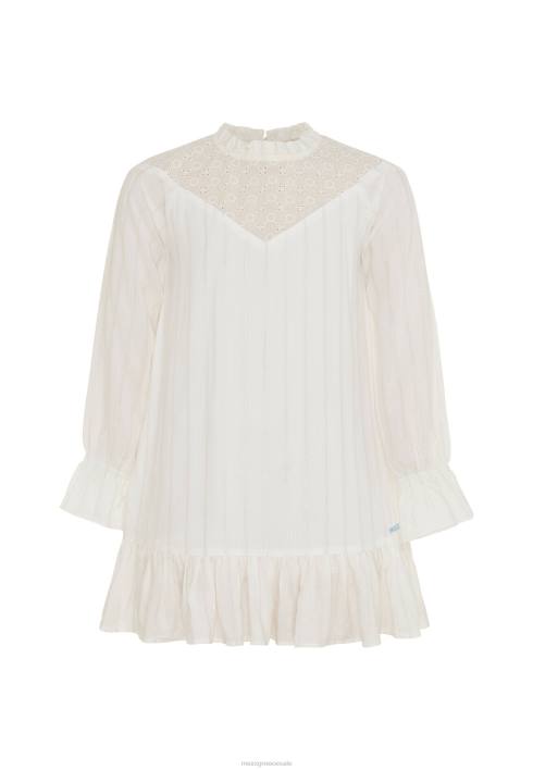 κορίτσια Mexx κεντητό φόρεμα σε λευκό μπεζ BR0F746