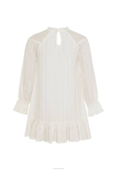 κορίτσια Mexx κεντητό φόρεμα σε λευκό μπεζ BR0F746