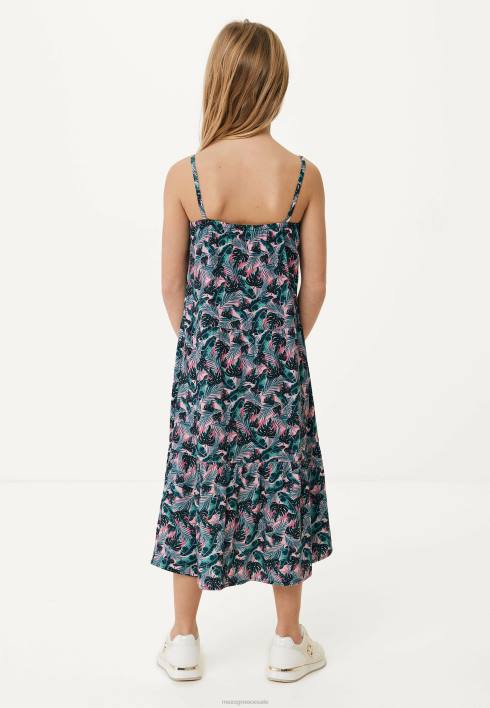 κορίτσια Mexx εμπριμέ σπαγγέτι φόρεμα σολομός ροζ BR0F771